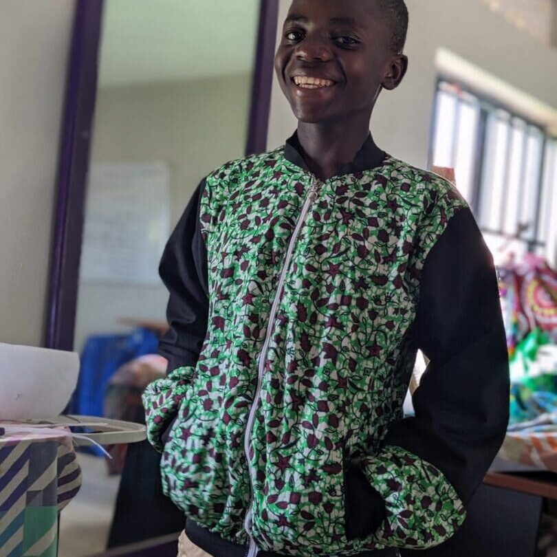 Bhati modeling one of Ivan's fashion creations